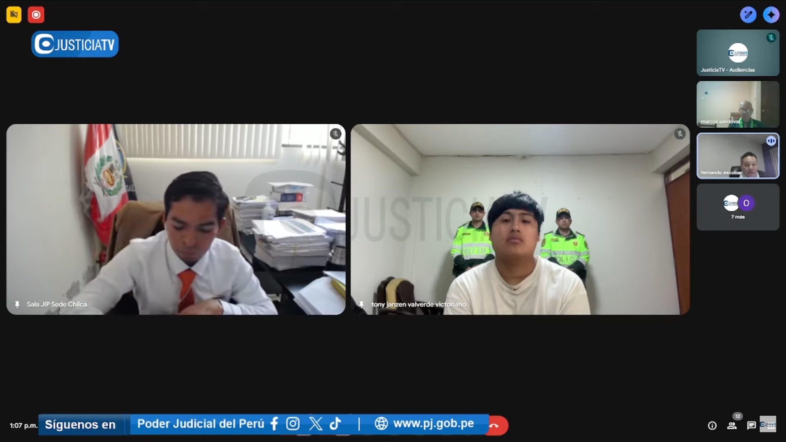 Audiencia de detención para extradición de Pequeño J.