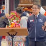 El desagradable momento que vivió el presidente de Taiwán durante una celebración del Año Nuevo Lunar