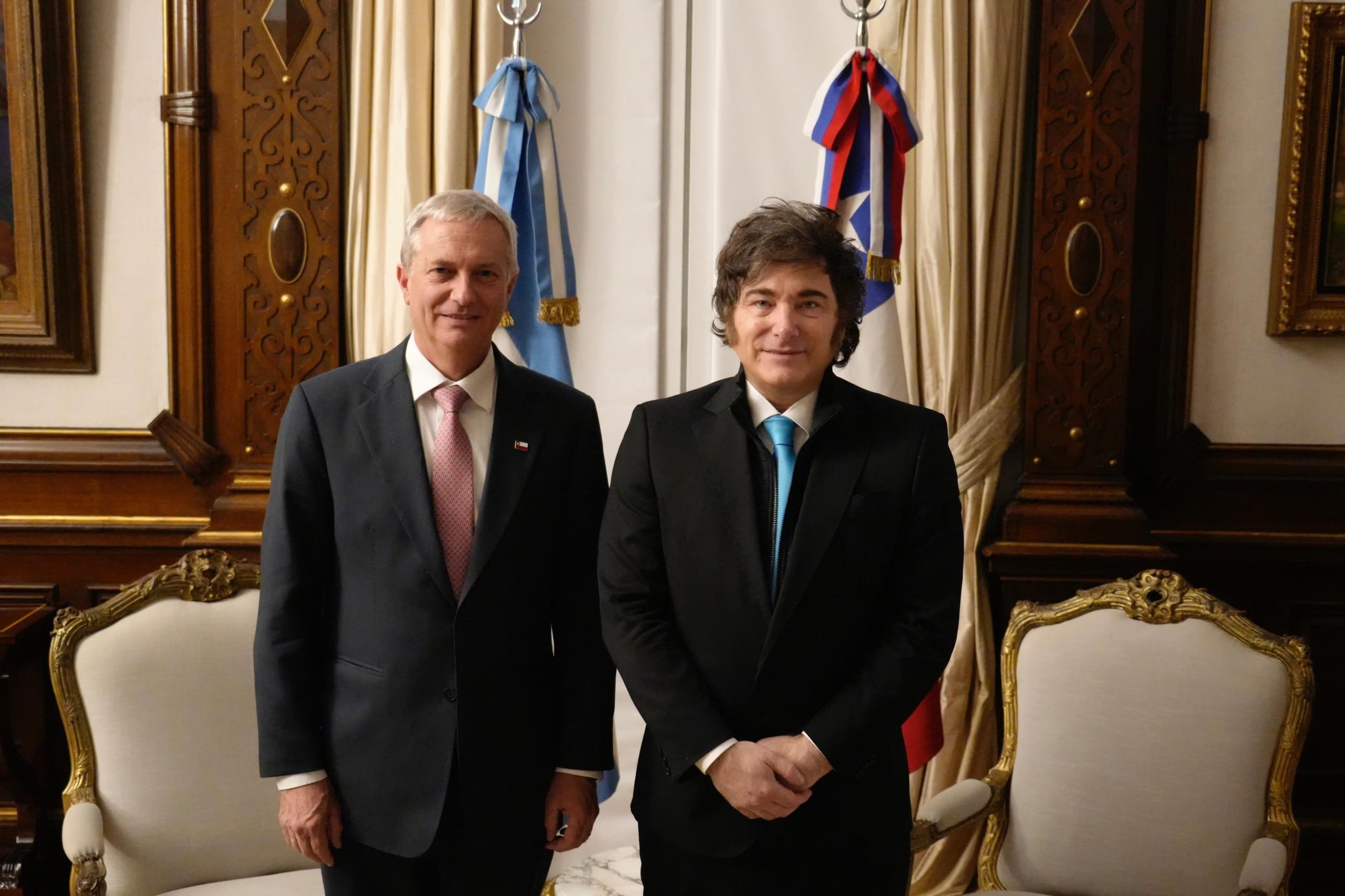 El presidente Javier Milei recibió al presidente electo de Chile, José Antonio Kast