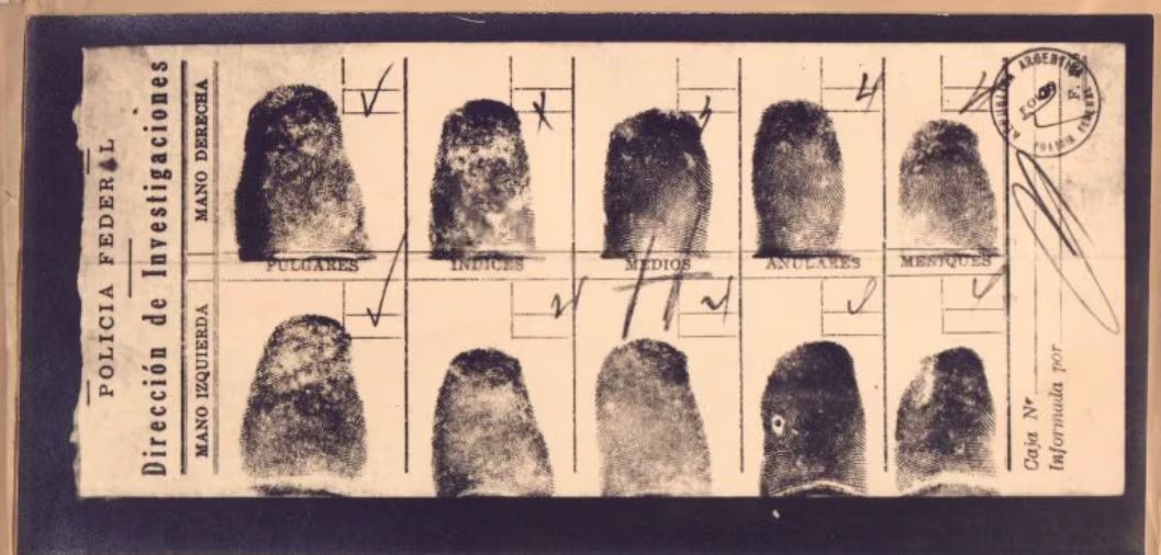 Las huellas de Josef Mengele tomadas por la Policía Federal Argentina