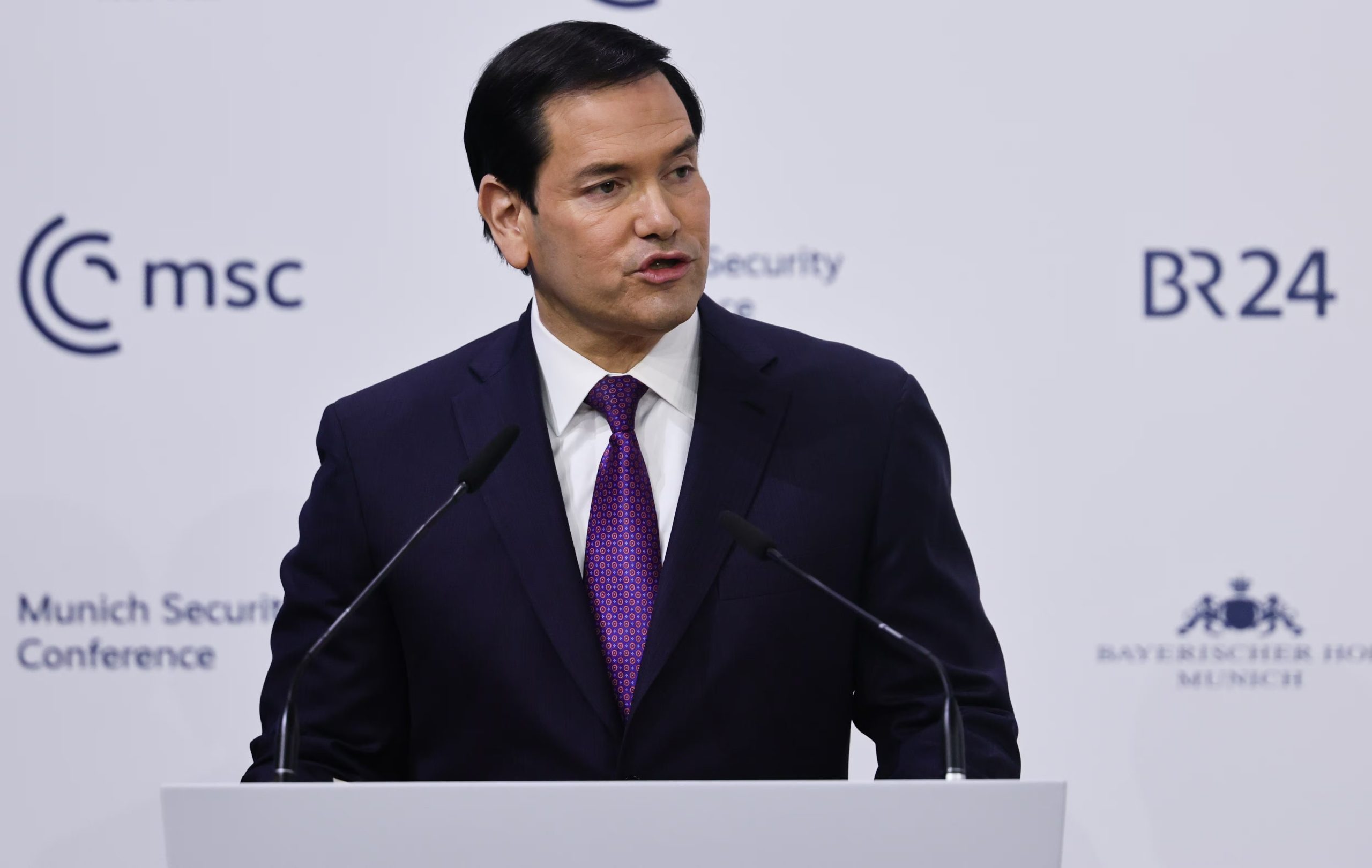 Durante su intervención en la Conferencia de Seguridad de Múnich, Marco Rubio llamó a