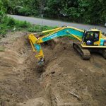 Prefectura realiza trabajos en la vía Santa Ana – Olmedo