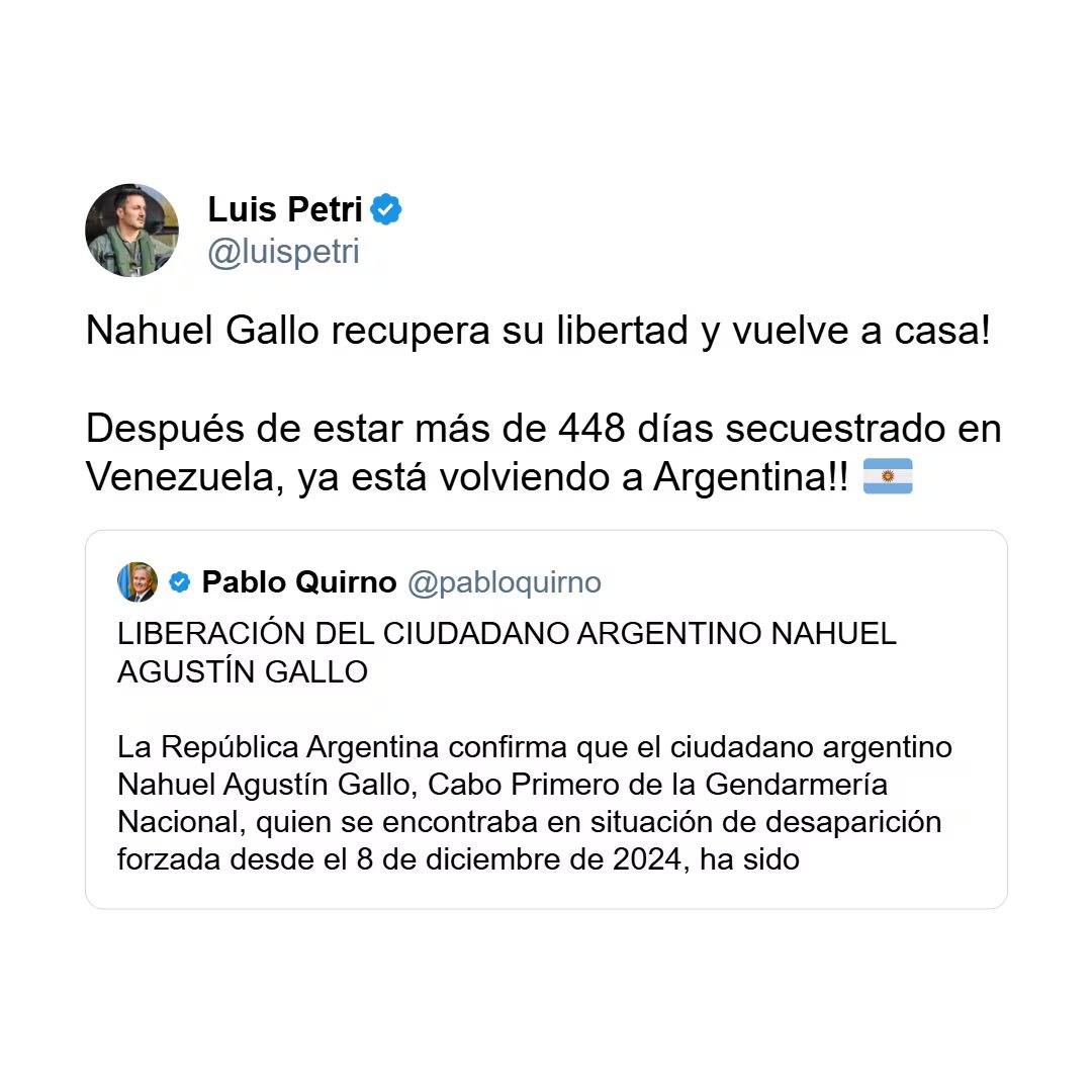 Tweet de Luis Petri