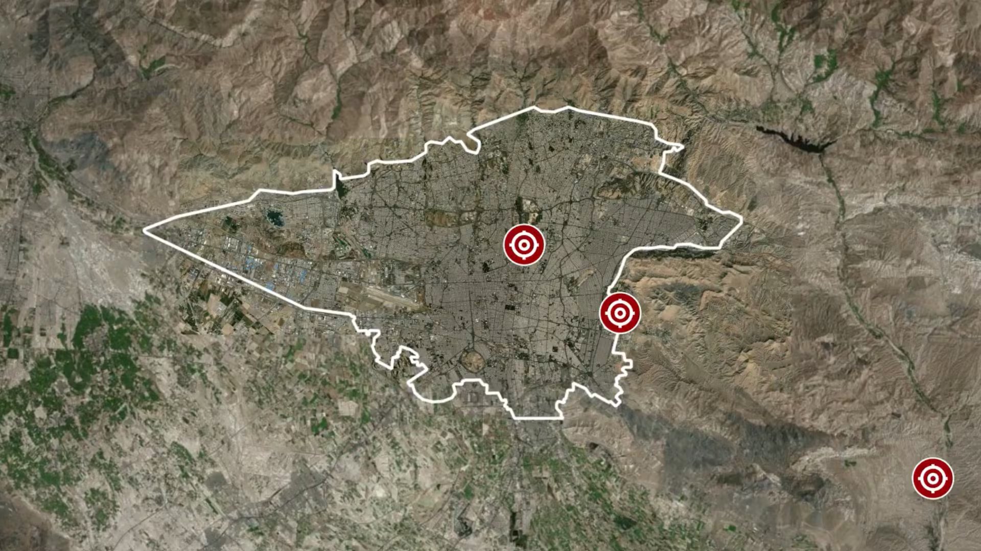 Las ubicaciones de los ataques de Israel contra la infraestructura de Irán (@idfonline)