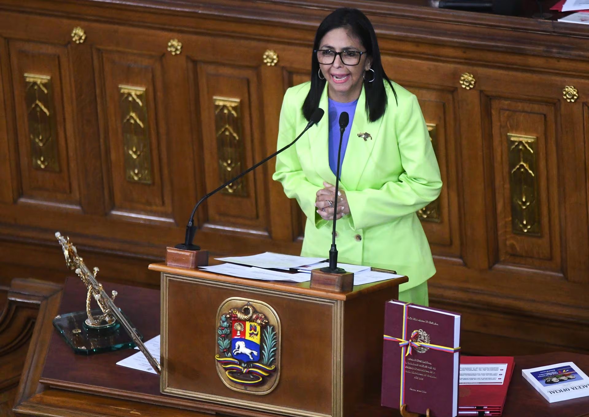 La presidenta encargada de Venezuela, Delcy Rodríguez (Europa Press)