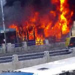 Articulado de la Metrovía se incendia cerca del cementerio general