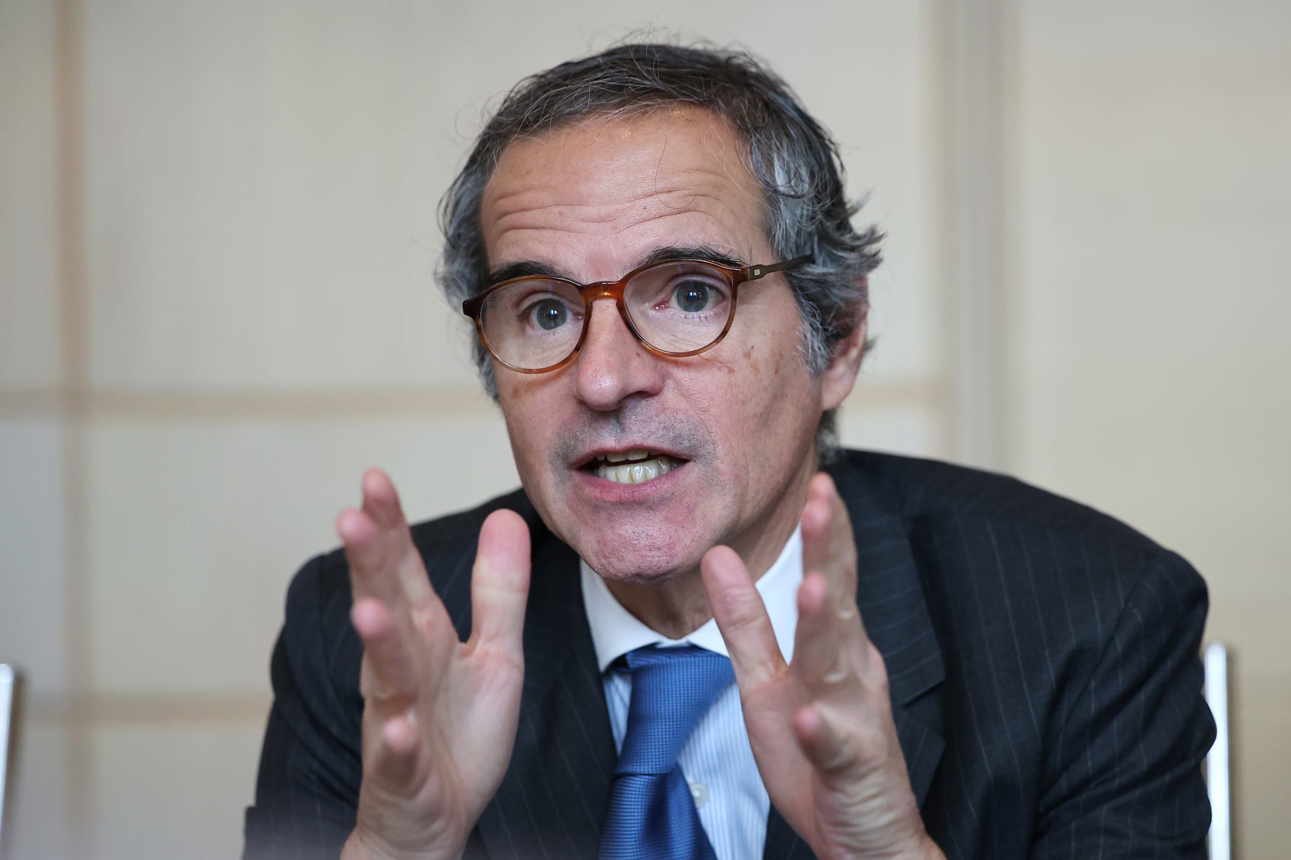 El director general del Organismo Internacional de la Energía Atómica (OIEA) Rafael Grossi. (Kim Hong-Ji/Pool Foto via AP)