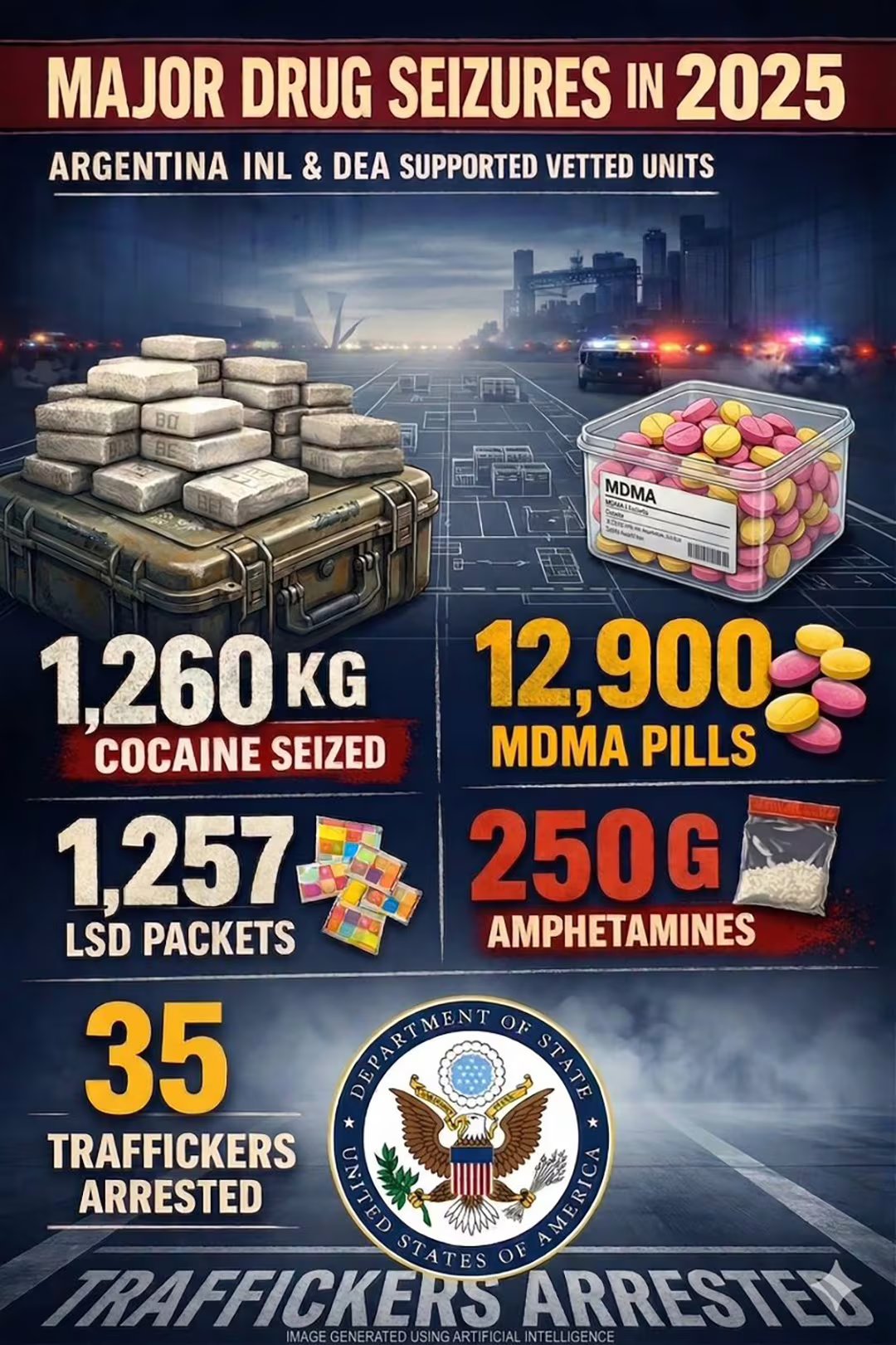 La imagen compartida en redes sociales por el gobierno de Estados Unidos