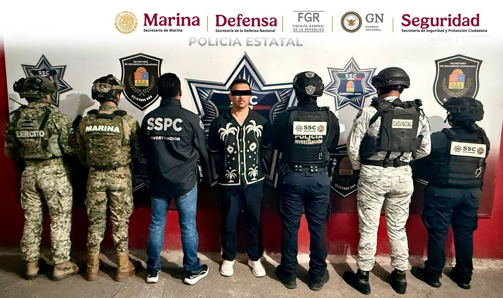 Es buscado por narcotráfico y se planea su extradición Foto: SEMAR, DEFENSA y FGR