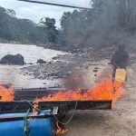 Fuerzas Armadas inhabilitan maquinaria en operativo contra minería ilegal en Morona Santiago