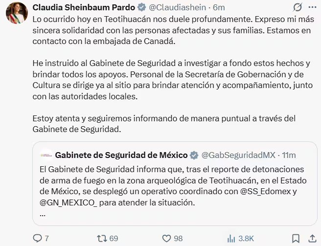 (Crédito: X@Claudiashein)