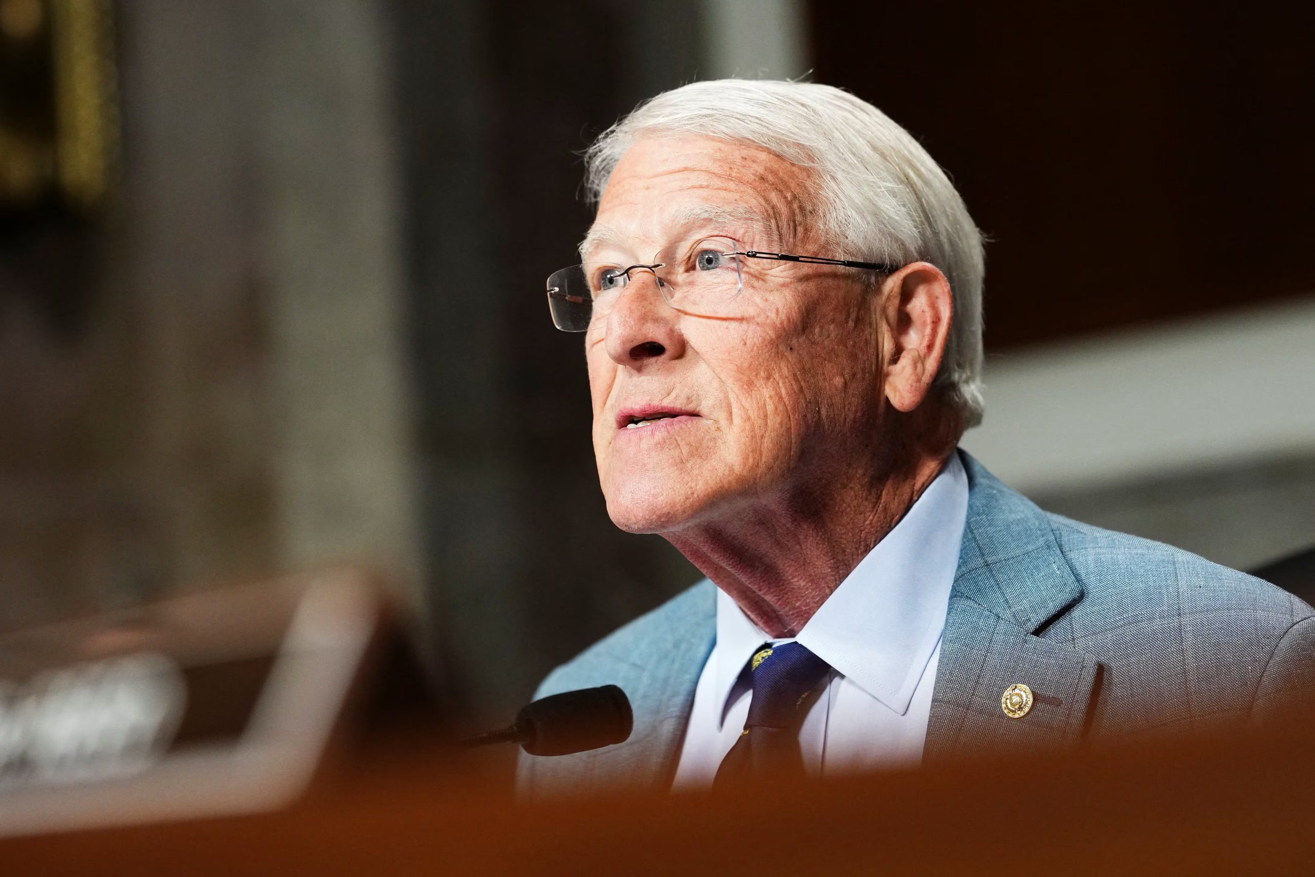 El presidente del Comité, el senador estadounidense Roger Wicker (republicano por Mississippi), interviene durante una audiencia del Comité de Servicios Armados del Senado sobre la solicitud de presupuesto del presidente estadounidense Donald Trump para el Departamento de Defensa en el año fiscal 2027, en el Capitolio en Washington, D.C., EE. UU., el 30 de abril de 2026. REUTERS/Eric Lee