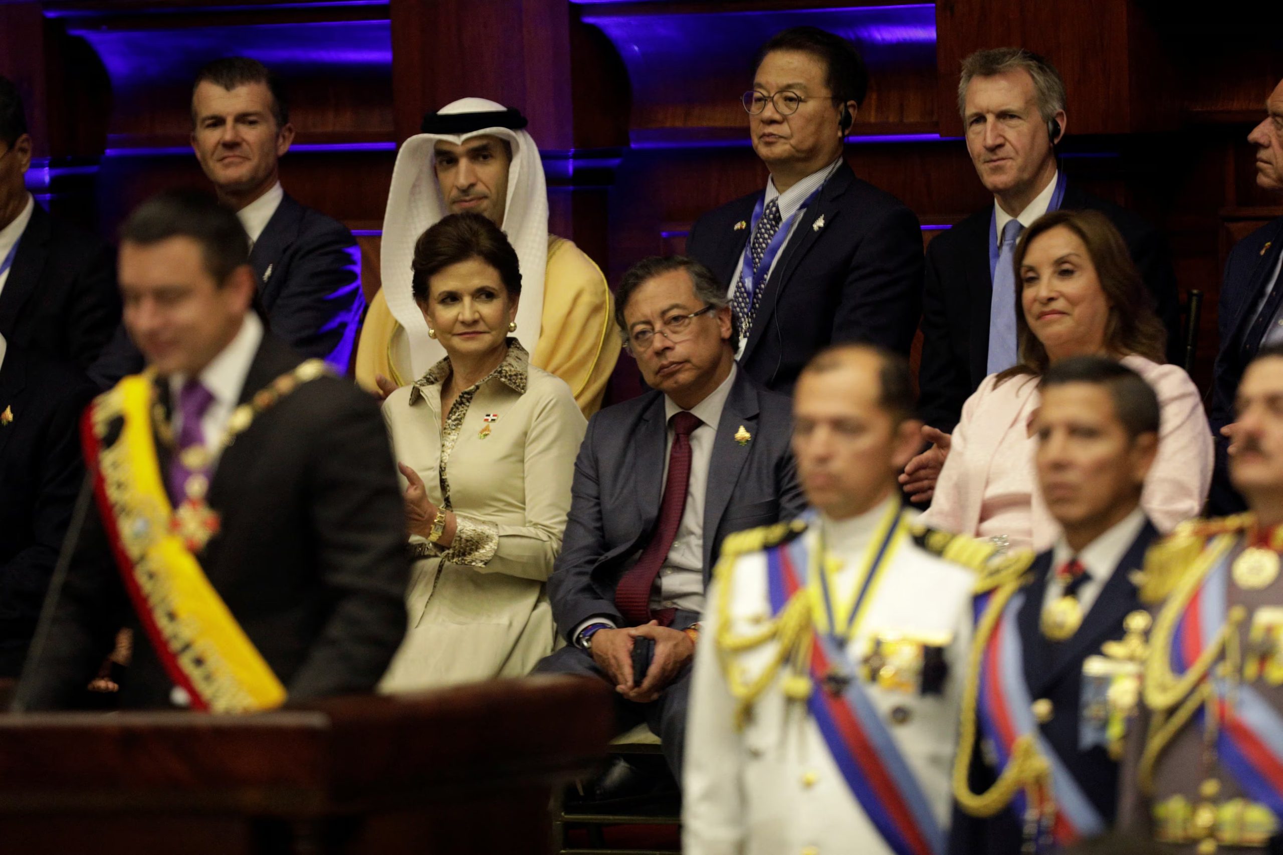 Petro en Ecuador, durante la posesión presidencial de Daniel Noboa, en mayo de 2025 - crédito Cristina Vega/Reuters