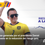 La confianza generada por el presidente Daniel Noboa impacta en la reducción del riesgo país