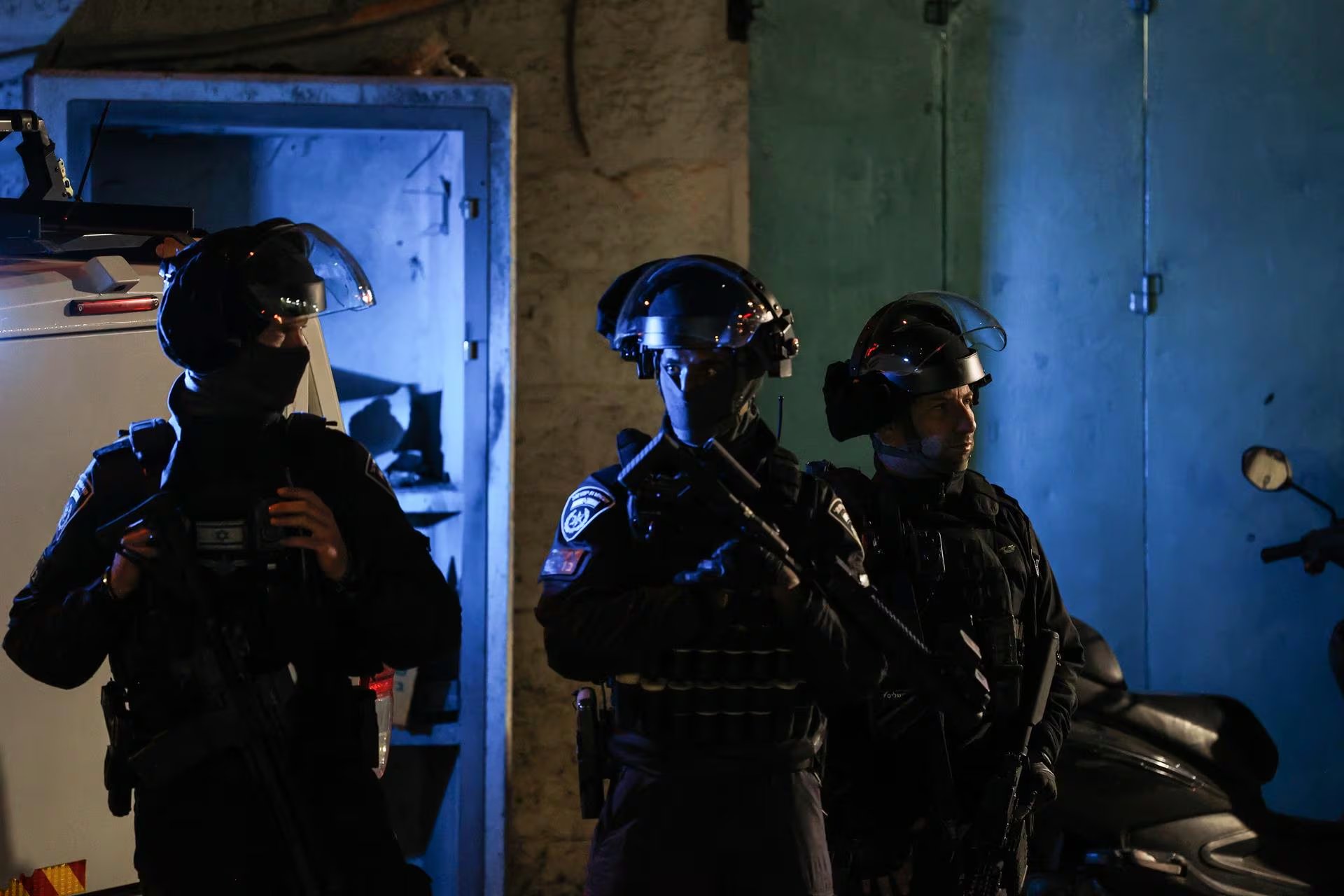 Policía israelí en Cisjordania