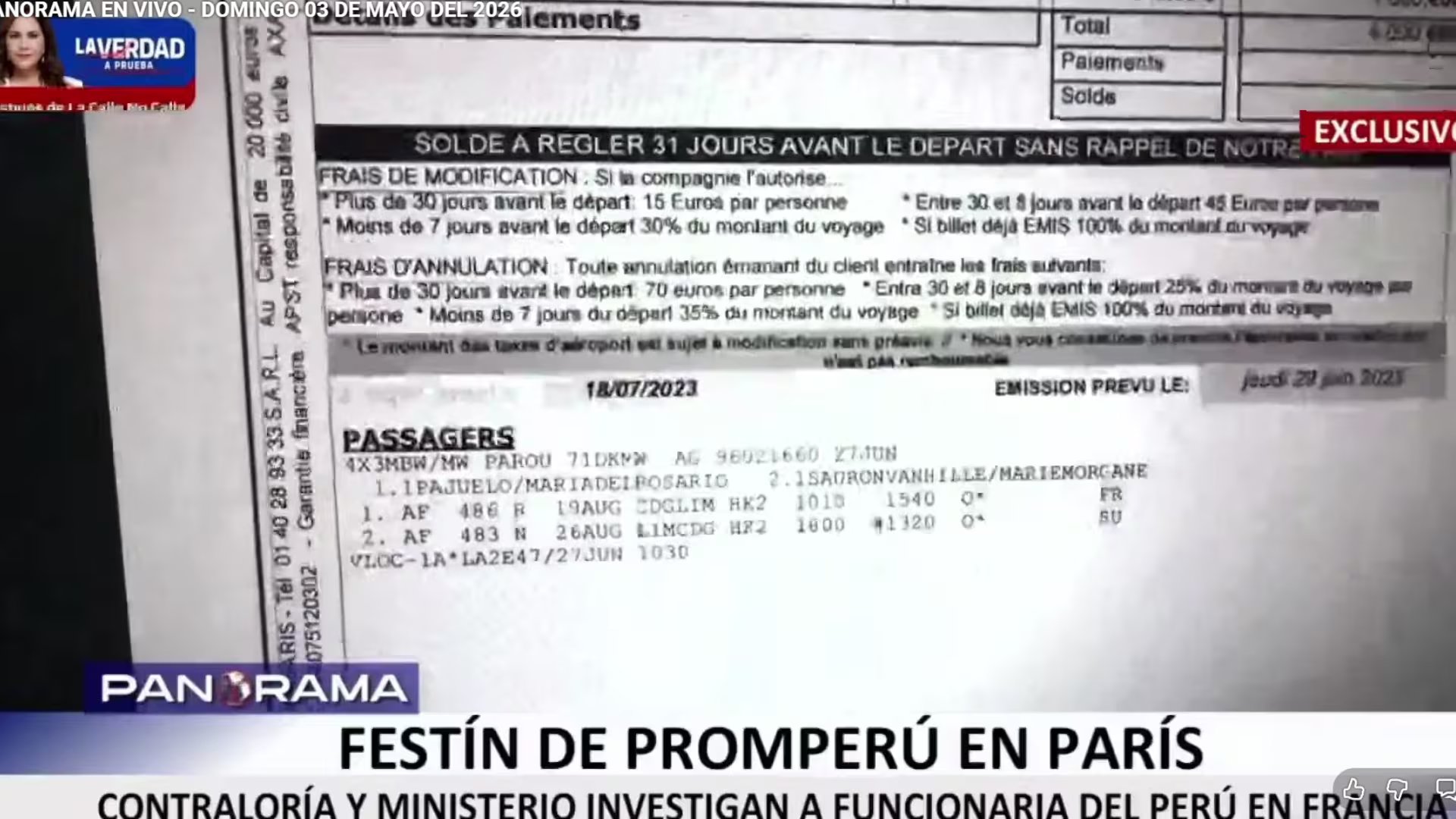 Oficina de PromPerú en París: denuncian que encargada habría usado fondos públicos para pedidos personales y reuniones privadas. Captura de video