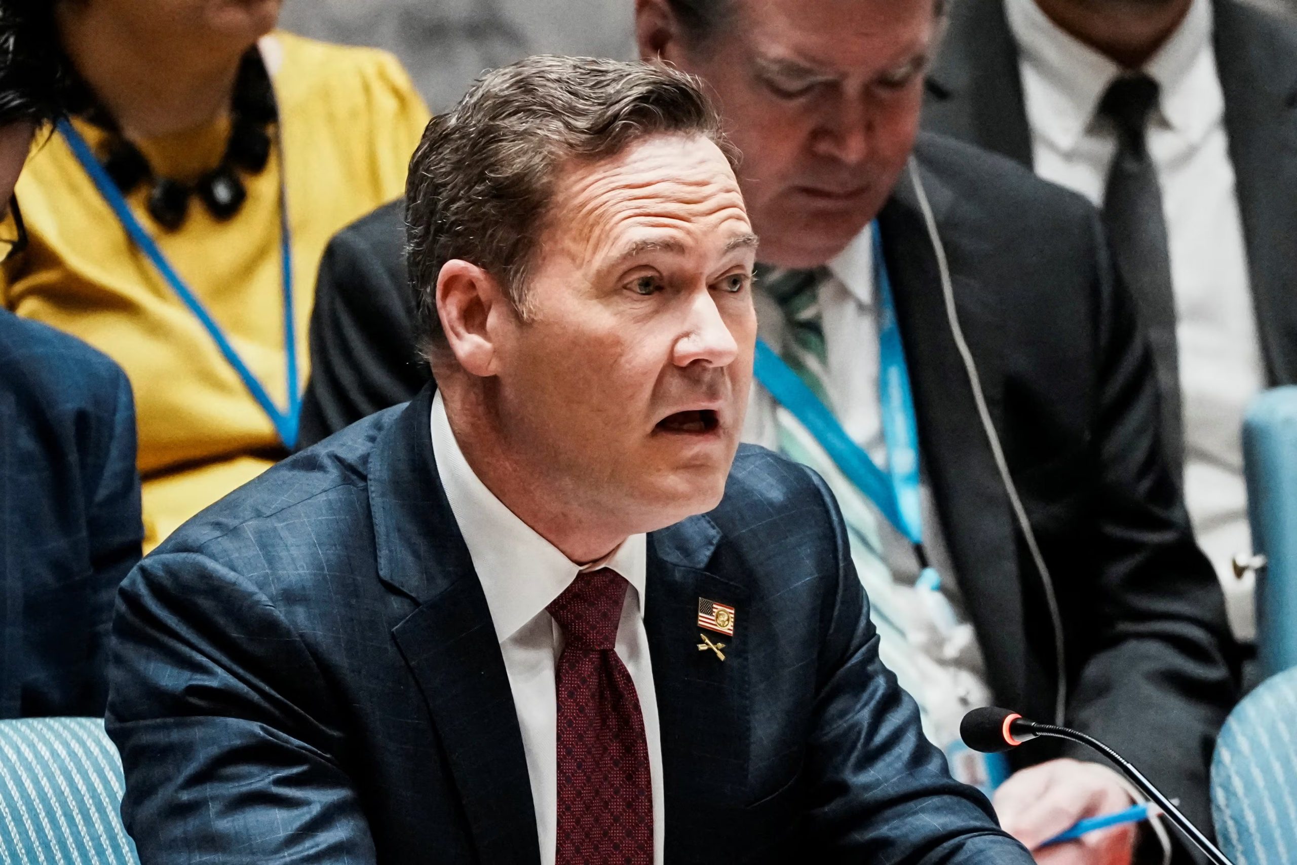 El embajador de Estados Unidos ante las Naciones Unidas, Mike Waltz, el 12 de marzo de 2026 (REUTERS/Eduardo Muñoz)