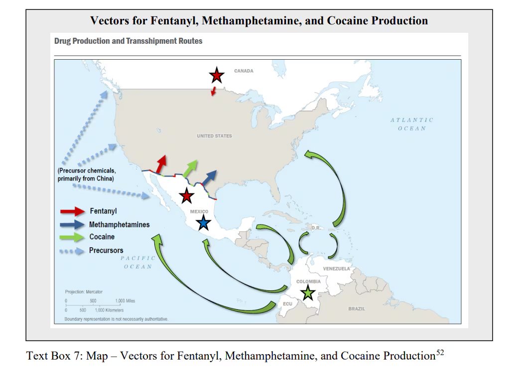 Rutas de tráfico se concentran en la franja noroeste y occidente de México. (Estrategia Nacional de Control de Drogas 2026)