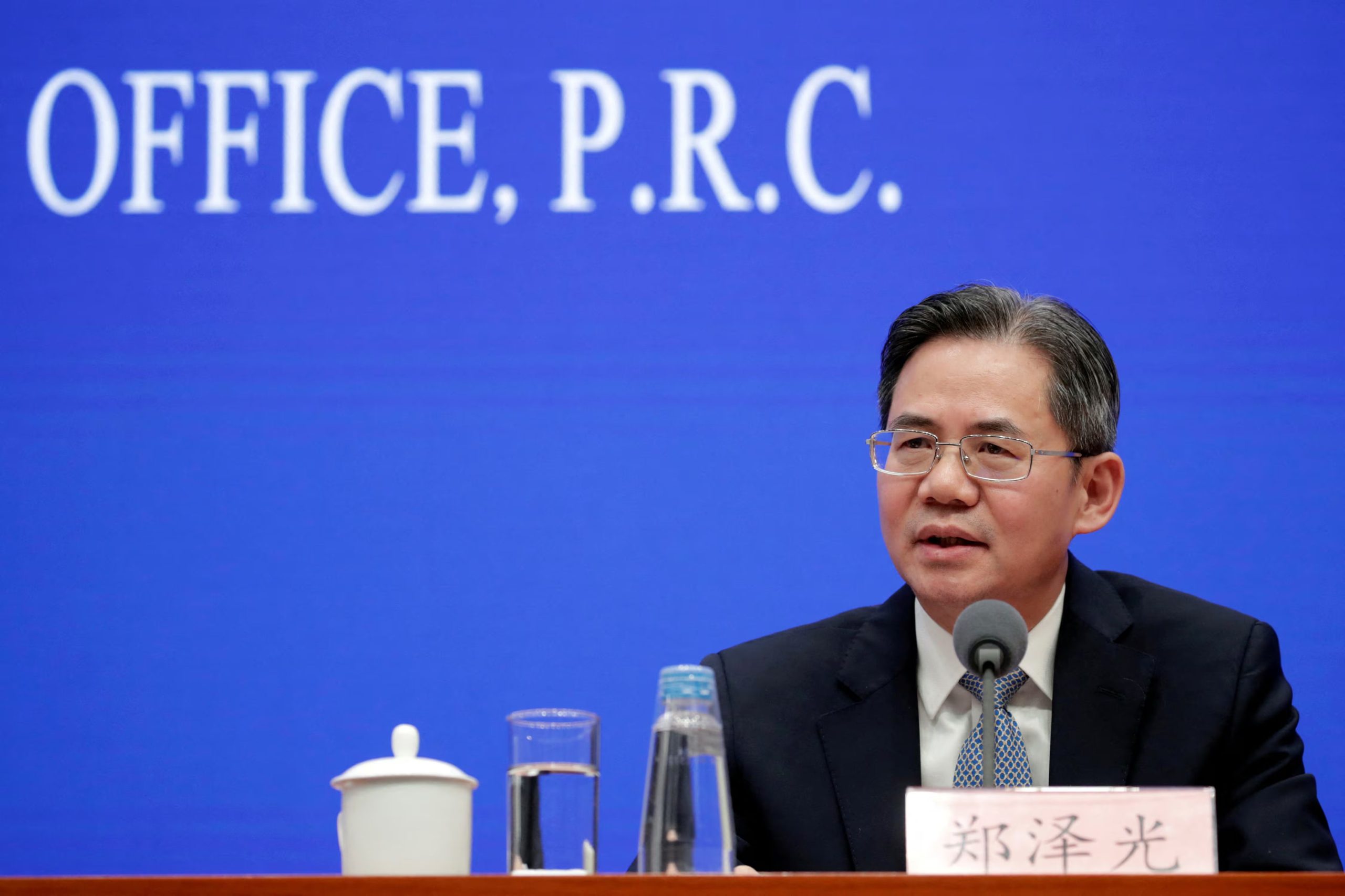 El embajador chino en Londres, Zheng Zeguang, convocado dos veces en 48 horas por el Foreign Office tras la condena de dos agentes que espiaron a disidentes de Hong Kong en territorio británico. (Jason Lee/Reuters/archivo)

