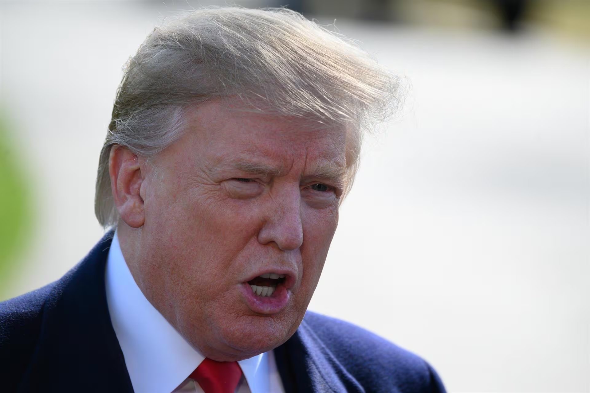 El presidente Donald Trump, cuyo lema 