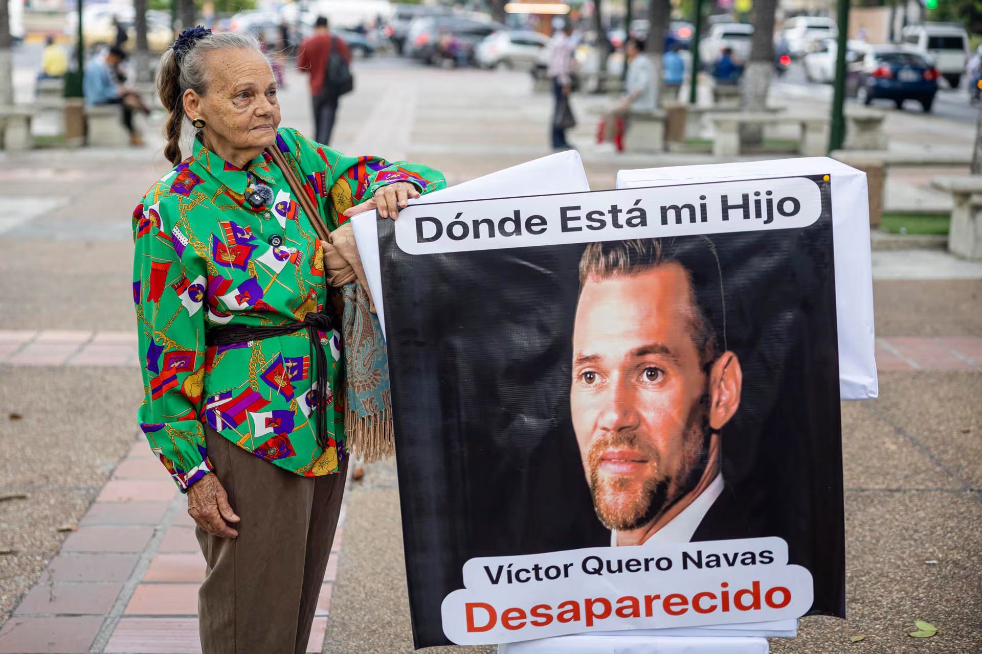 La madre de Víctor Hugo Quero Navas denunció el paradero desconocido de su hijo en reiteradas ocasiones (EFE/Miguel Gutiérrez)
