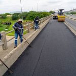 Avanzan obras de mantenimiento vial en el norte de la ciudad