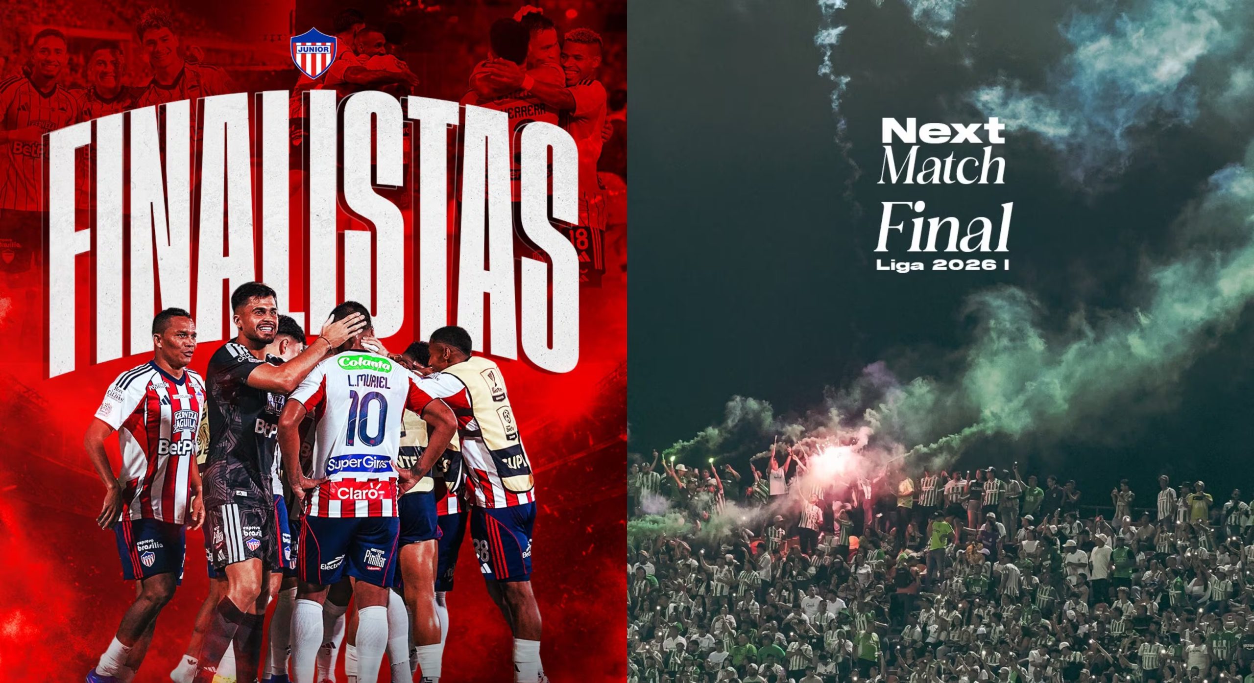 Junior y Atlético Nacional disputarán su cuarta final en el torneo colombiano - crédito Redes sociales