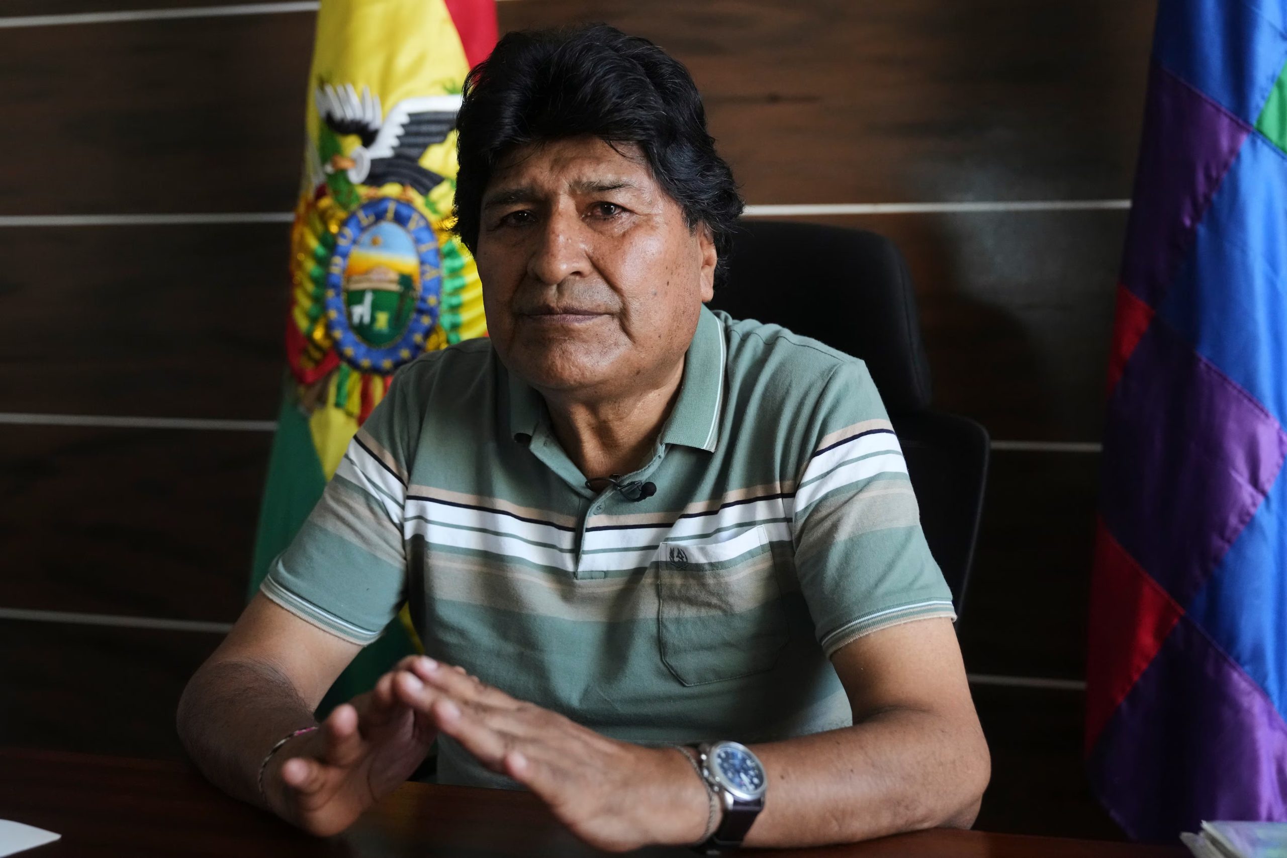 Evo Morales sostiene que hay un operativo en marcha para detenerlo (Foto AP/Jorge Sáenz)