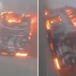 Ecuador alerta: ELN incendia bus Bogotá-Cúcuta y quema pertenencias de pasajeros