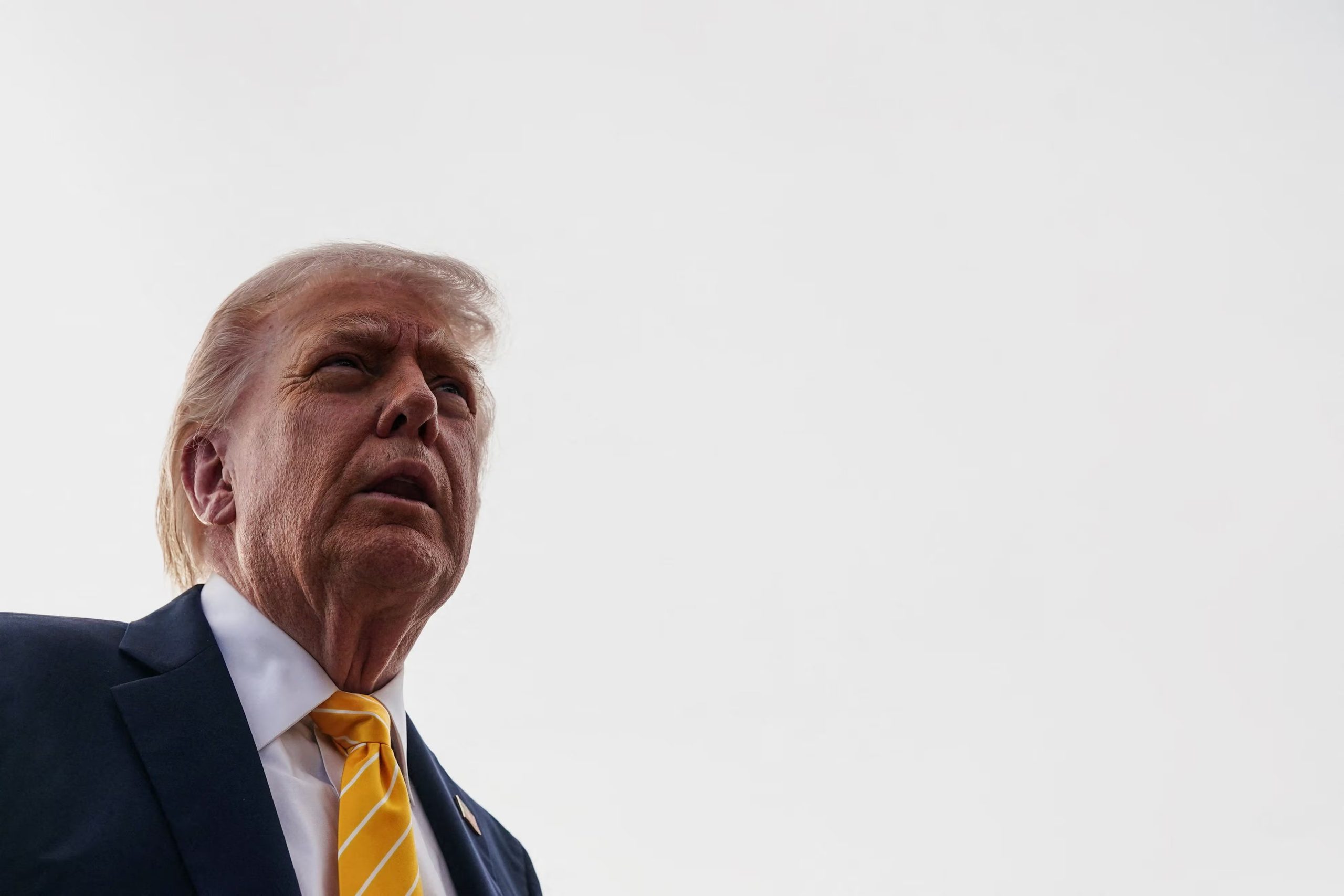 U.S. President Donald Trump speaks to the media before boarding Air Force One for departure to Miami, Florida, at Palm Beach International Airport in West Palm Beach, Florida, U.S., May 2, 2026. REUTERS/Nathan Howard