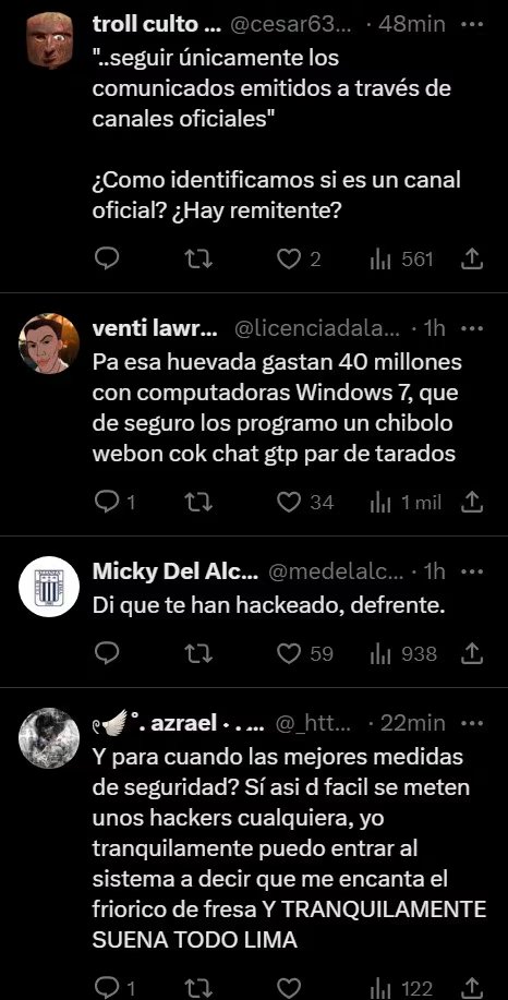 “Fue aterrador”: peruanos cuentan cómo vivieron la falsa alerta del SISMATE en sus celulares. Captura: X.