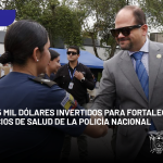 John Reimberg, ministro del Interior, participó en la entrega de equipamiento e insumos médicos destinados a potenciar los servicios de rehabilitación física y laboratorio clínico del Subsistema de Salud de la Policía Nacional