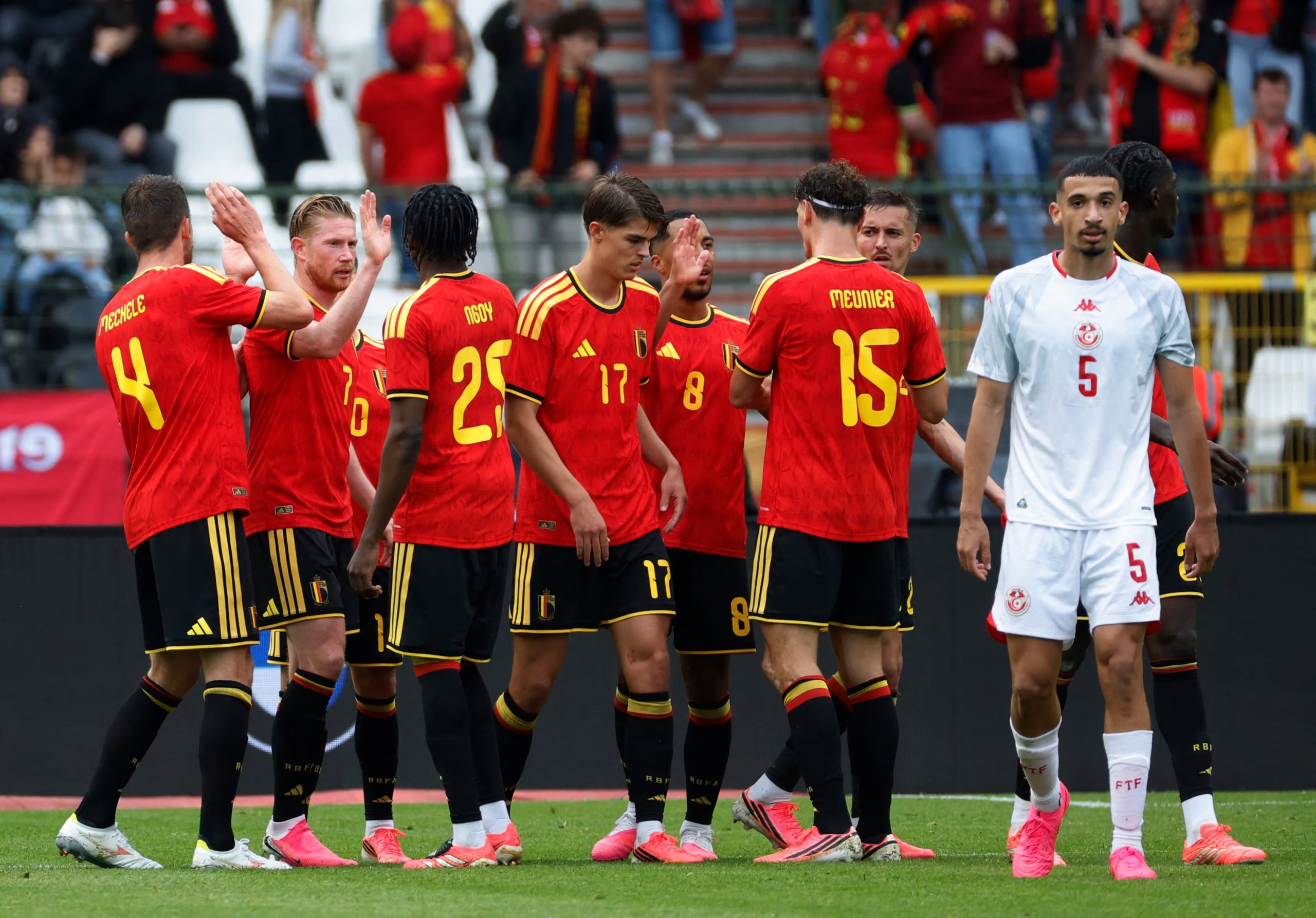 En su último amistoso, Túnez perdió por 5-0 ante Bélgica. Crédito: REUTERS/Geert Vanden Wijngaert.