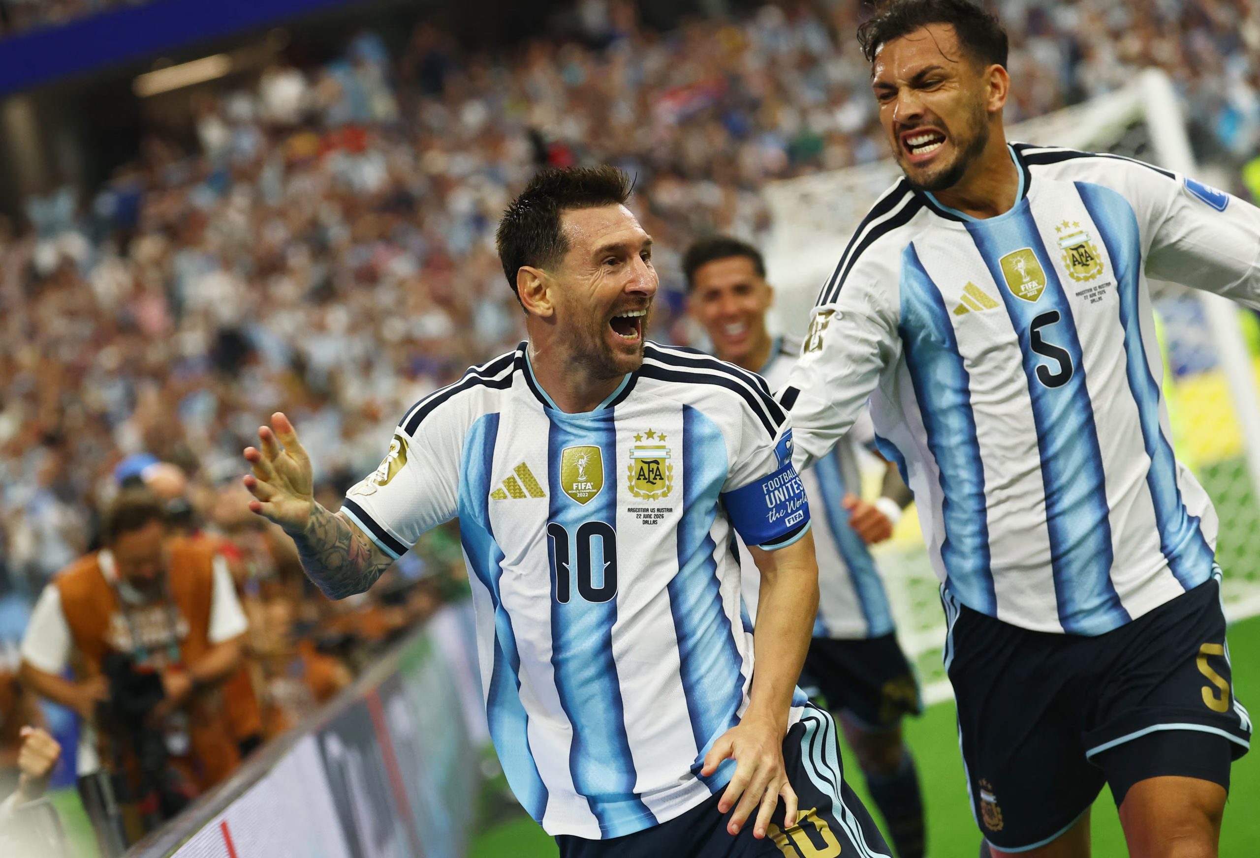 Lionel Messi es autor de todos los goles de Argentina en el Mundial 2026. Crédito: REUTERS/Kai Pfaffenbach