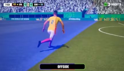 El VAR determinó que el hombro de Muñoz estaba por delante de la línea de gol - crédito captura de pantalla/DirecTV GO