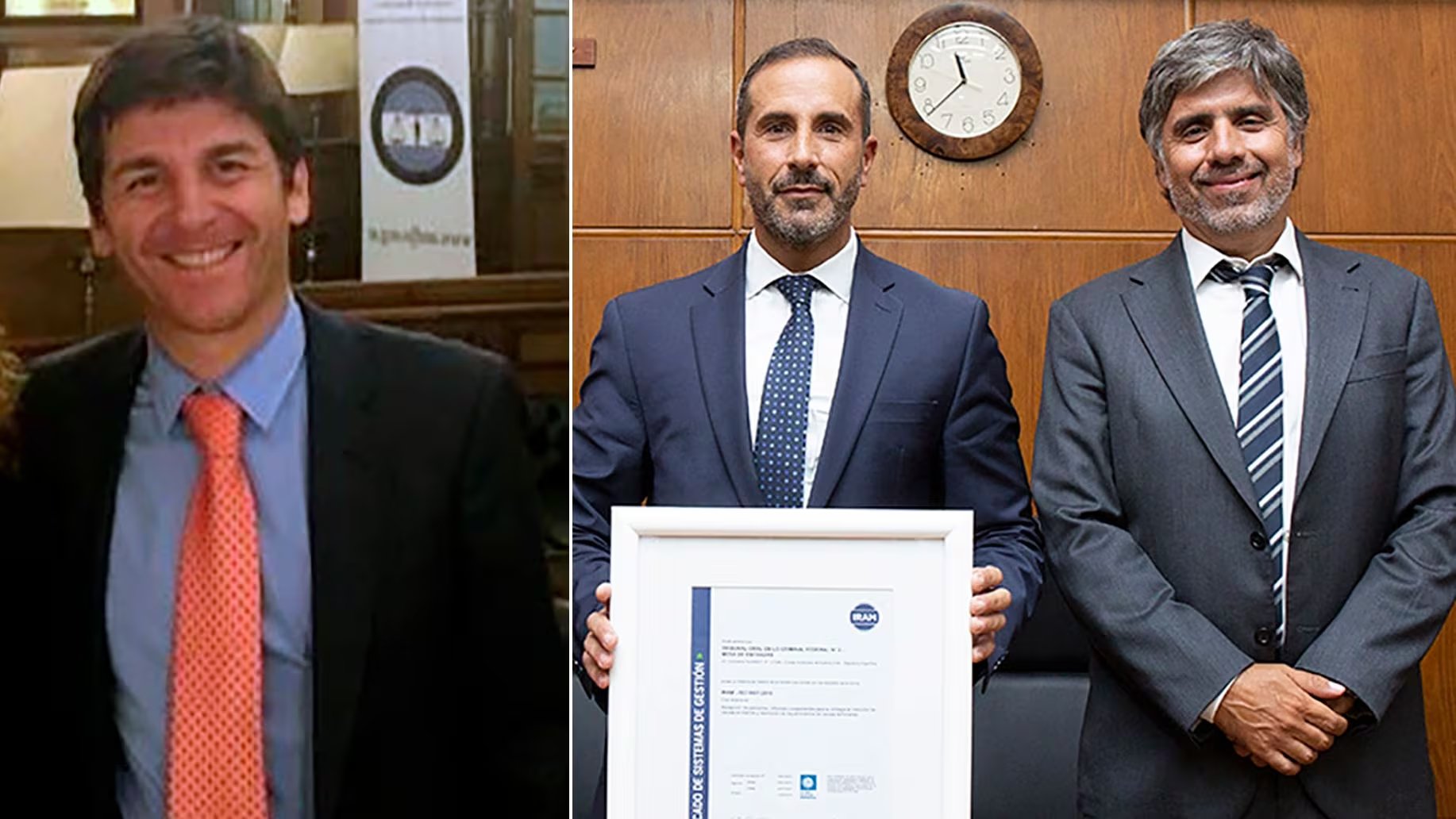 Los jueces que llevaron adelante el juicio Vialidad Andrés Basso, Jorge Gorini y Rodrigo Giménez Uriburu