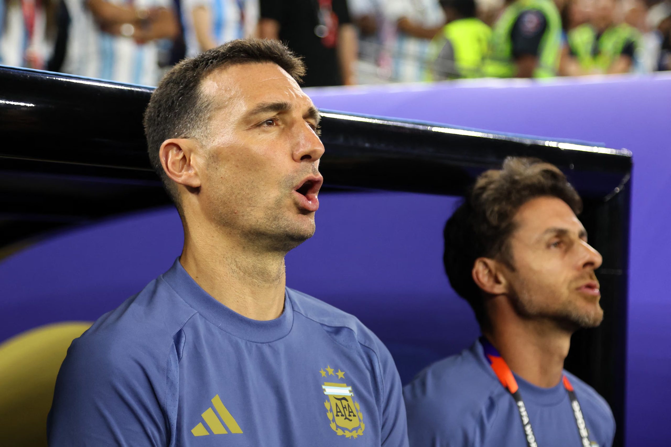 Lionel Scaloni está a tres partidos de llegar a los 100 como DT de la Selección (Crédito: Reuters/Tim Heitman)