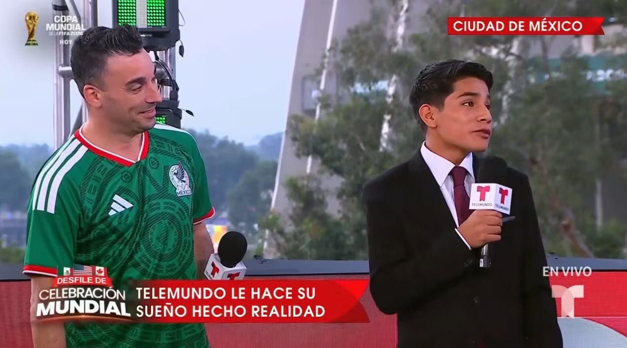 Clíver Huamán, conocido como Pol Deportes, llegó a México para cubrir el Mundial de Fútbol junto a Santi Lesmes para el programa Arriba mi gente.