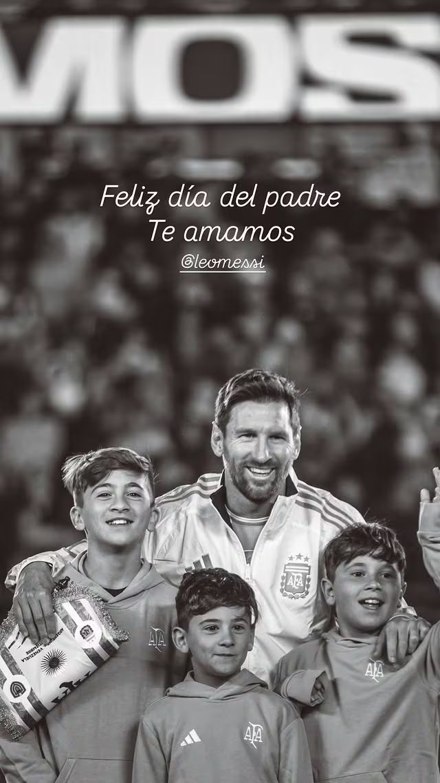 El posteo de Anto Roccuzzo para Messi por el Día del Padre