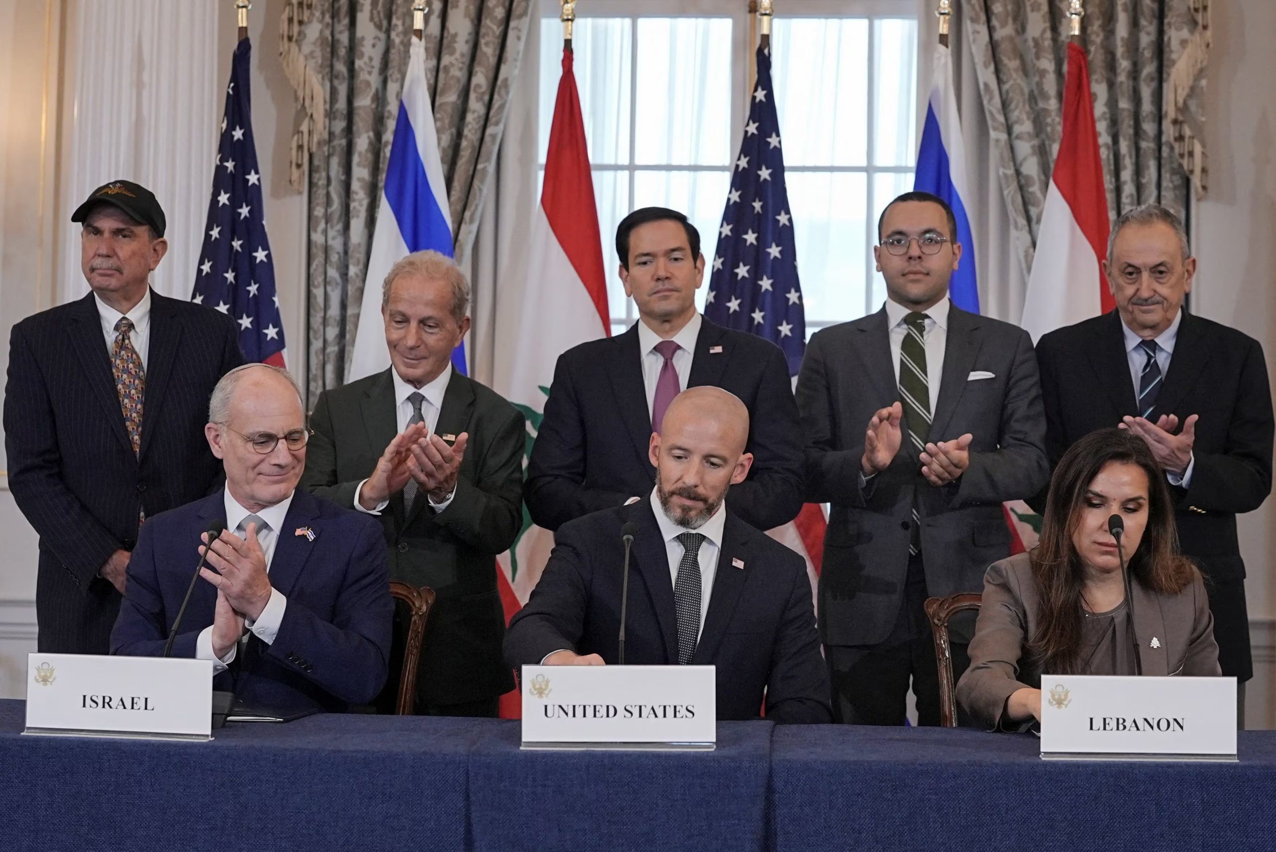 Estados Unidos, Israel y Líbano firmaron un acuerdo que busca encaminar una paz duradera (REUTERS/Ken Cedeno)