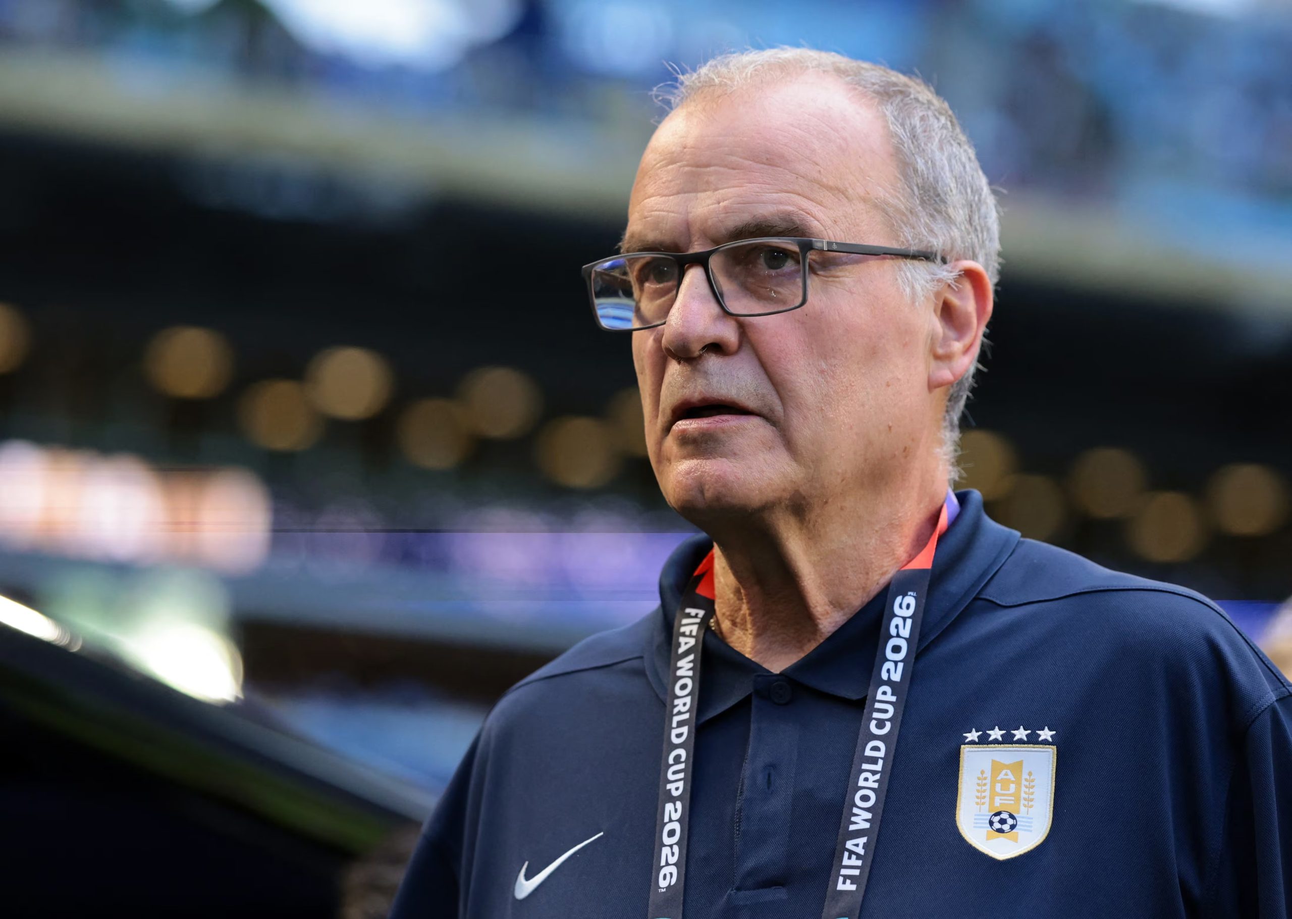 La Celeste enfrentará a España el viernes 26 de junio en Guadalajara con la obligación de ganar, Bielsa afirmó que el equipo tiene aspiraciones para ese partido (Reuters/Sam Navarro)