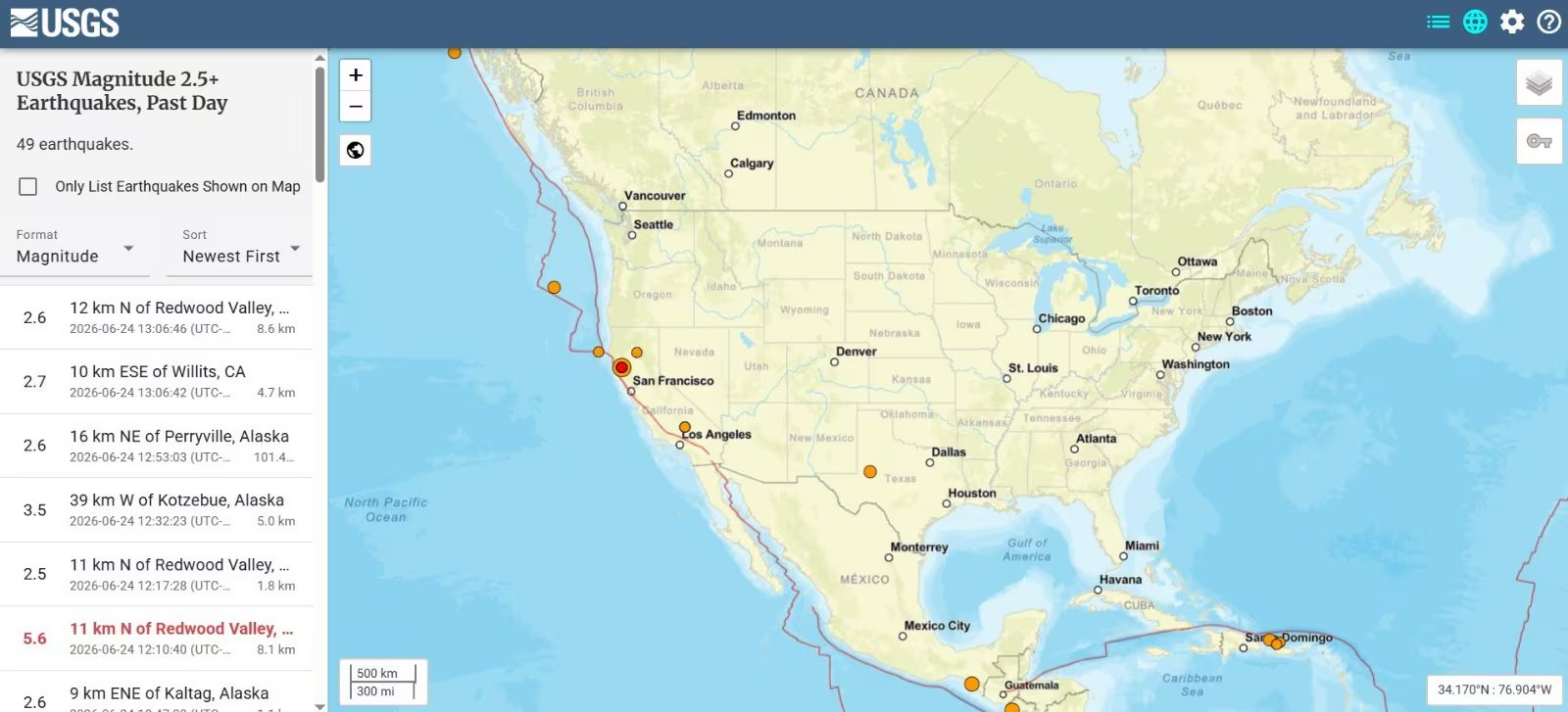 Más de 6.000 hogares de seis localidades cercanas al epicentro quedaron sin electricidad tras el terremoto en California (USGS)