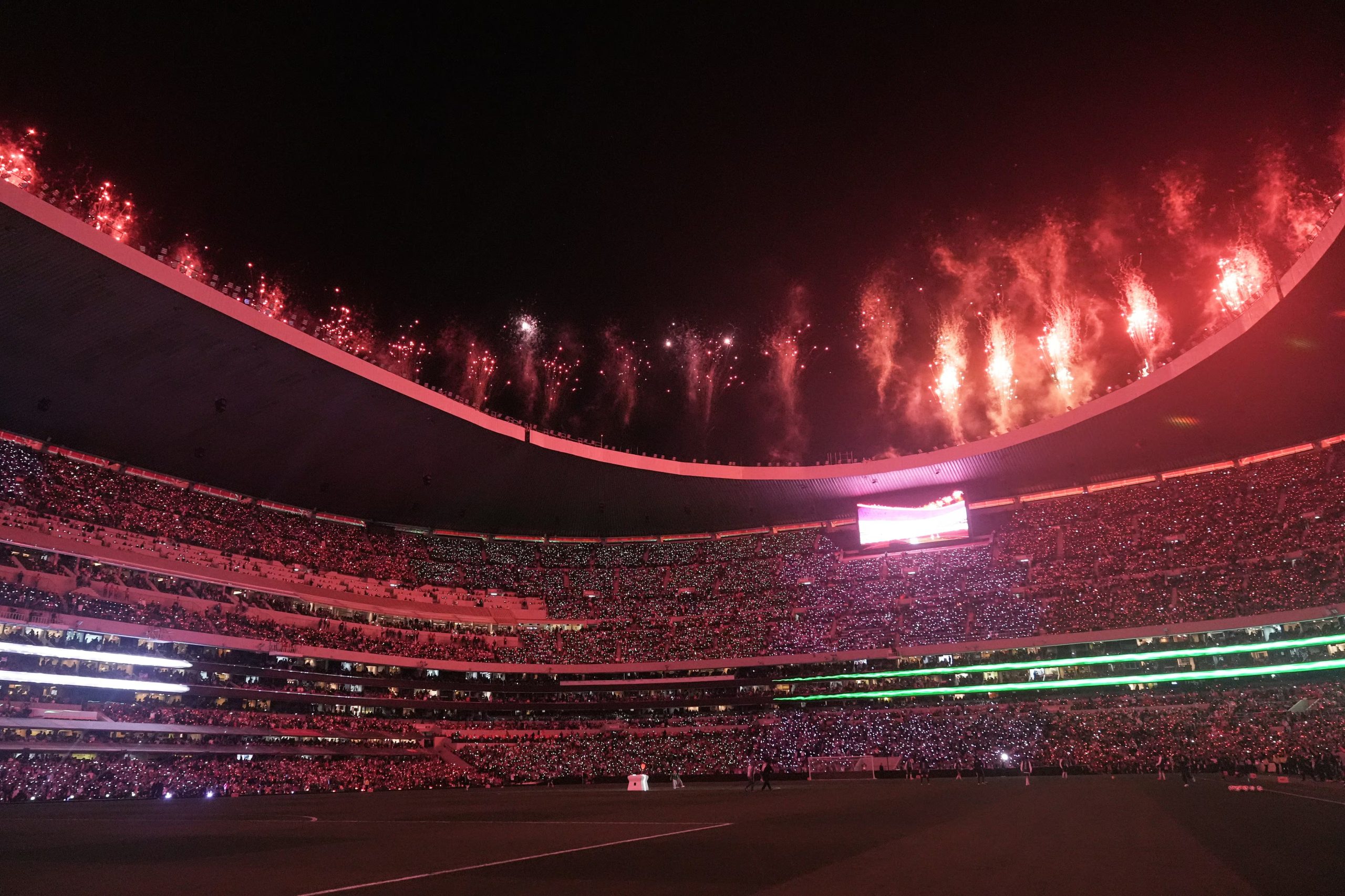 Zonas del Estadio Ciudad de México que estarán cerradas en el Mundial 2026 (AP Foto/Eduardo Verdugo)