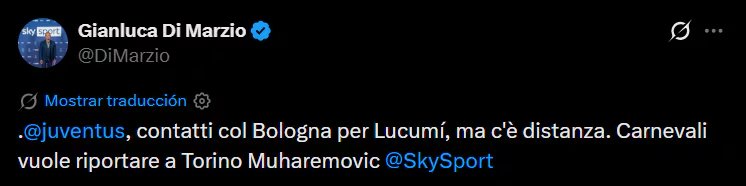 Jhon Lucumí es seguido por la Juventus, pero los valores para el Bologna siguen sin alcanzar lo esperado - crédito @DiMarzio/X