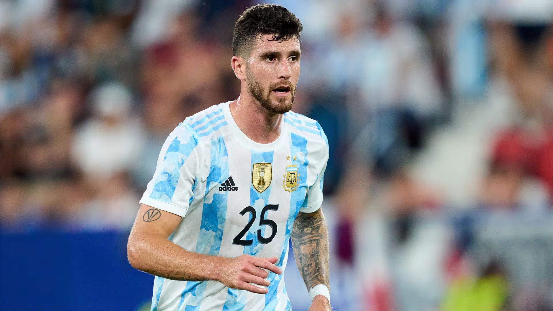 Senesi hizo su debut con la selección argentina en un amistoso contra Estonia en junio de 2022 (Juan Manuel Serrano Arce/Getty Images)