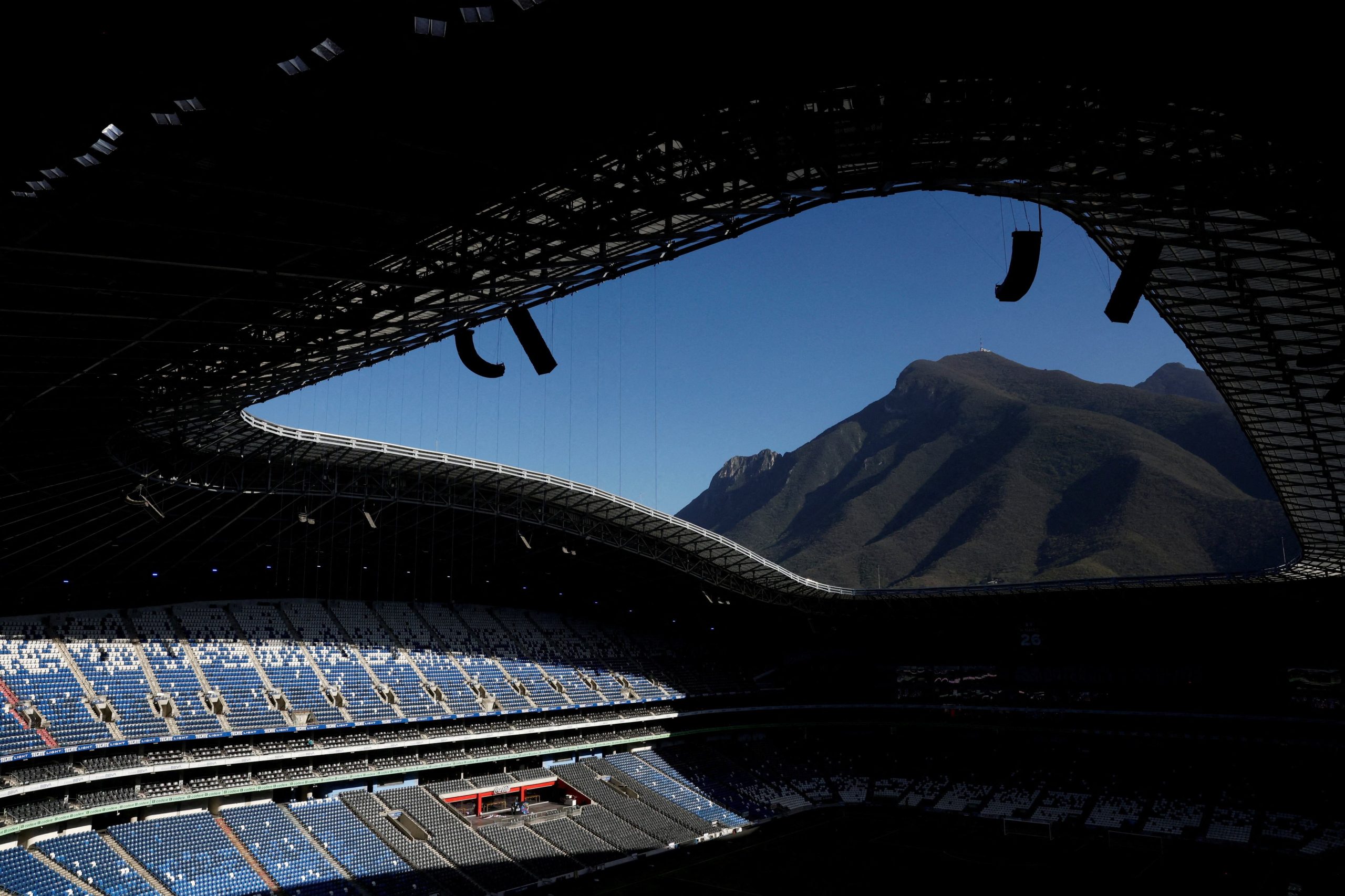 El Estadio BBVA se consolidó como uno de los escenarios más destacados del Mundial 2026 por su integración con el entorno natural de Monterrey (Reuters)