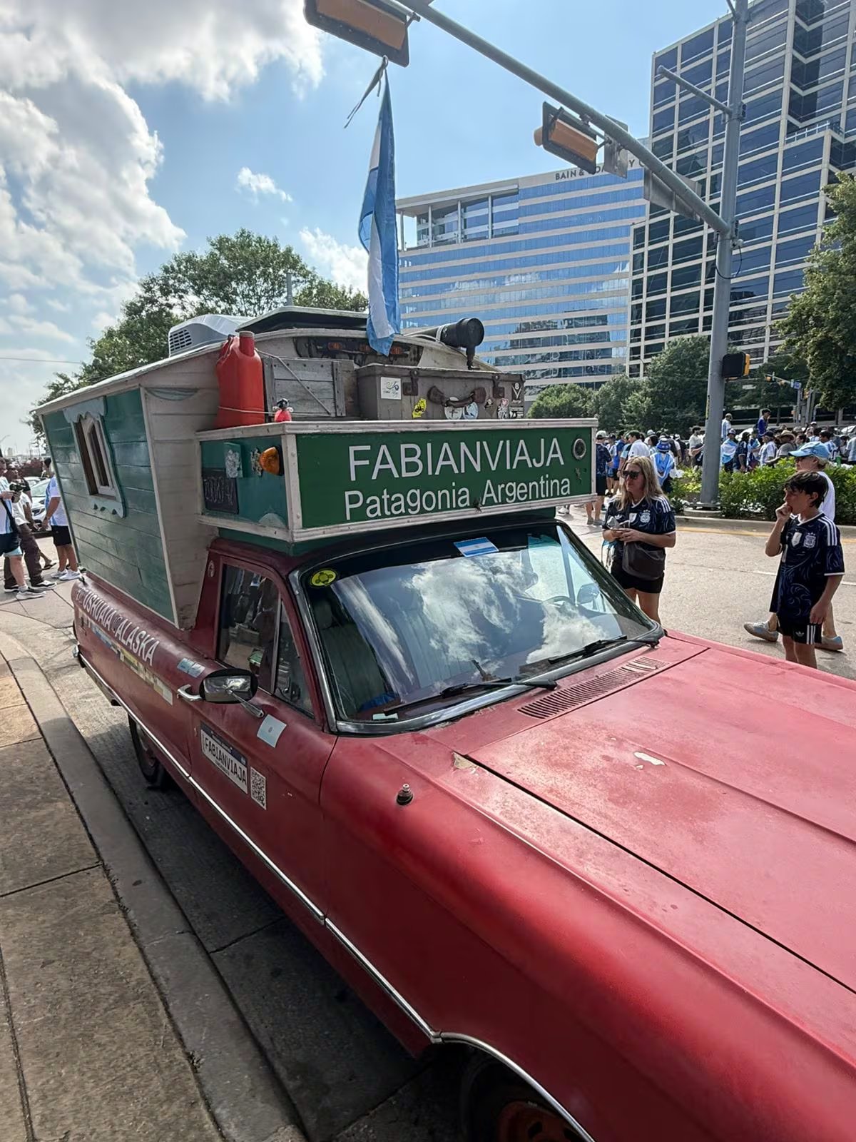 Aficionados que llegaron desde la Patagonia