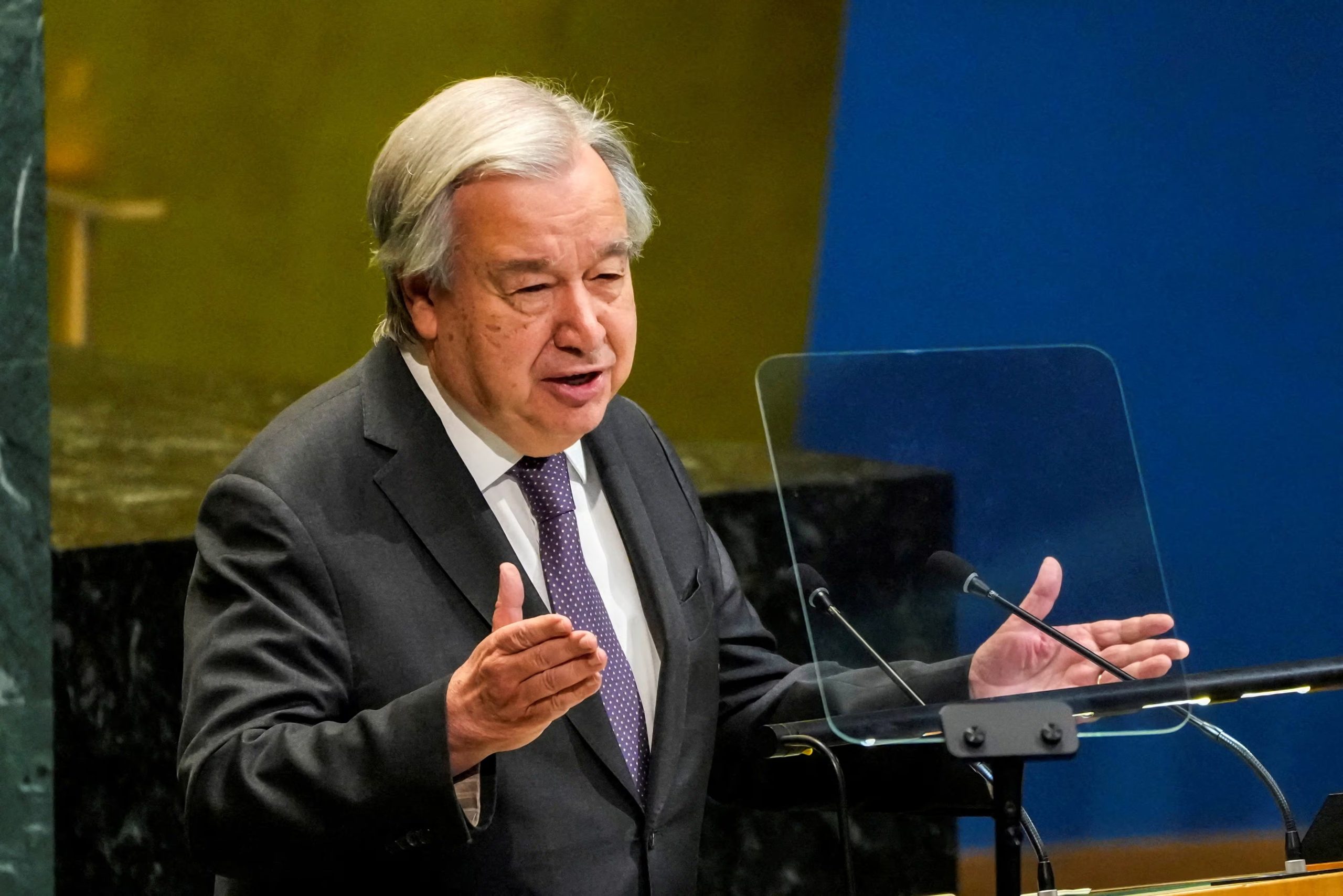 El secretario general de la ONU, António Guterres, durante una reunión sobre el Tratado de No Proliferación Nuclear en la sede de Naciones Unidas en Nueva York (REUTERS/Archivo)