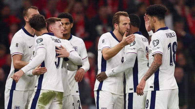 Los jugadores de la selección de Inglaterra (REUTERS/Florion Goga)