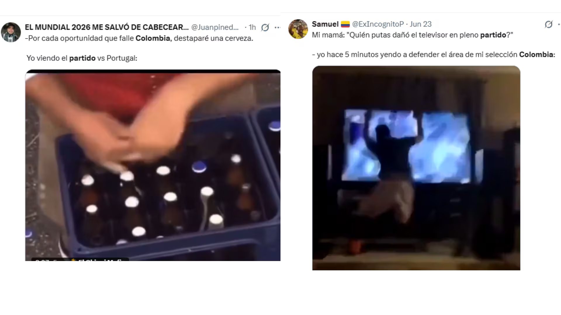 Memes tras partido Colombia-Portugal - crédito X
